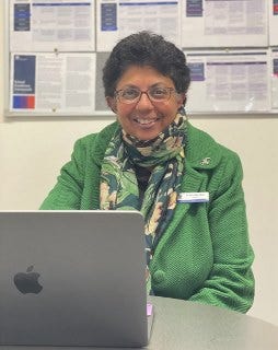 Dr Nimalika Weerakoon, Principal sitting at her desk